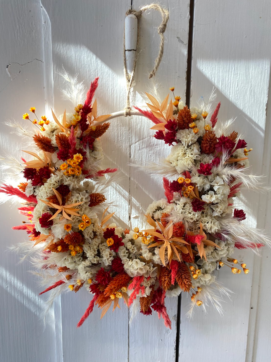 Votre couronne de fleurs séchées sur-mesure